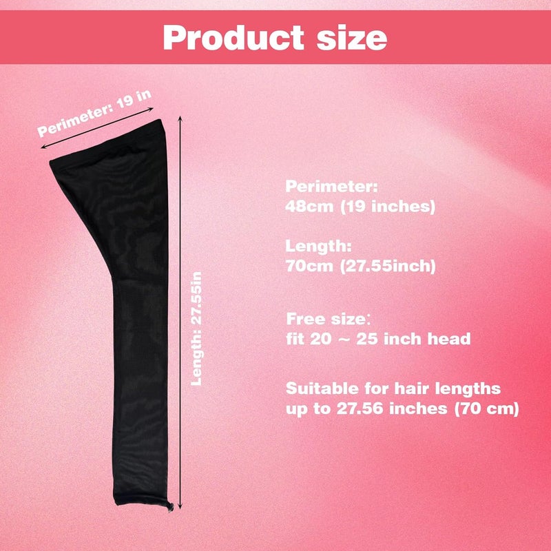 Neacus Upgraded Hair Weave Sleeve for Locs - Highly Elastic and Strong Design Wraps The Hair In All Directions, Comfortable, Breathable Suitable for Black Women. (black) - Image 3